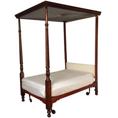 A George IV Mahogany Four Poster Bed