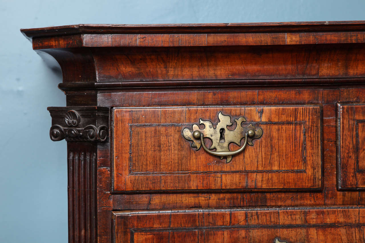 British Fine George I Walnut Chest on Chest, circa 1720