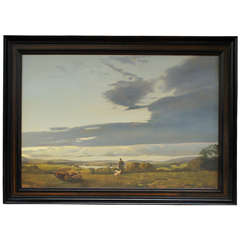 An Oil on Board Painting by R.E. Renmark "Meadows of Dan, Patrick County Va.