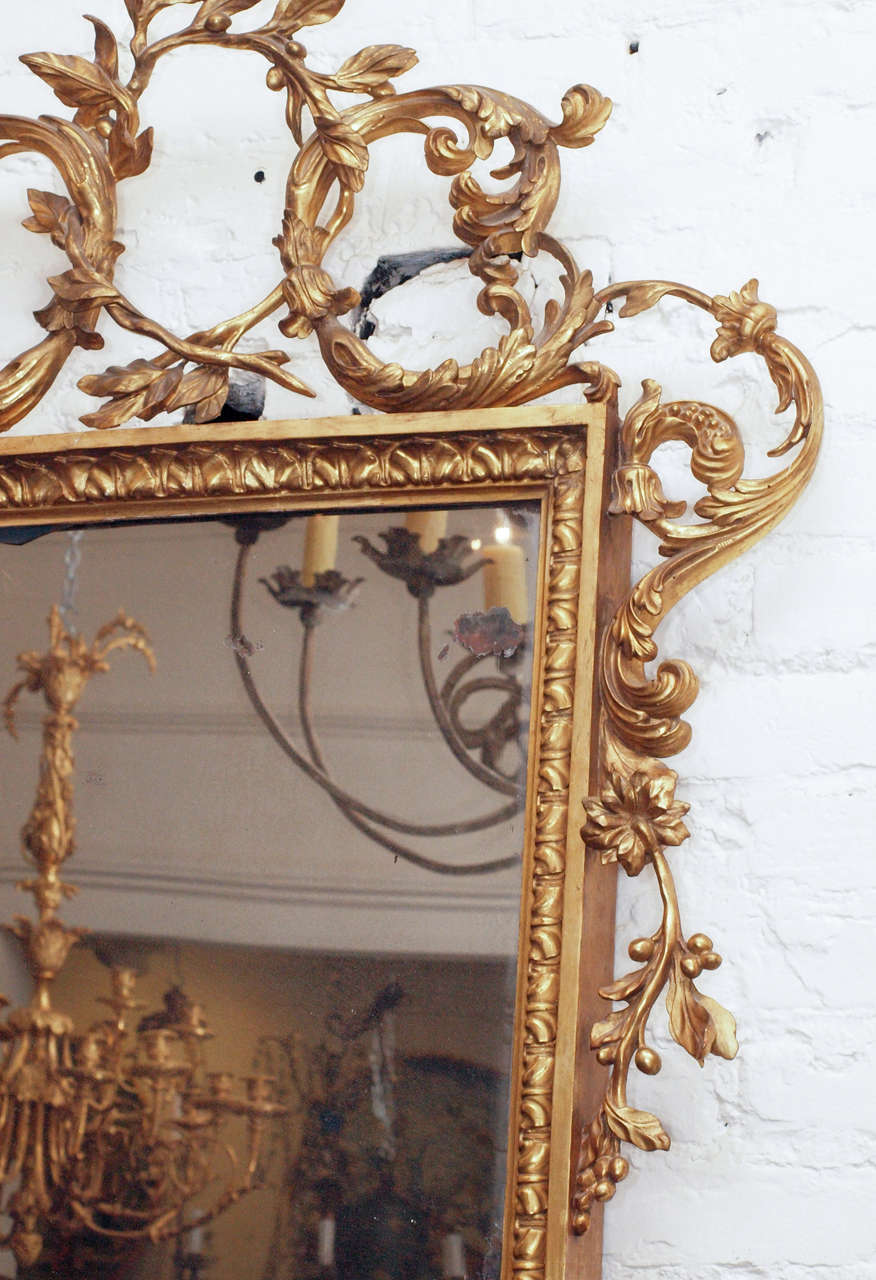 Italian Louis XV Giltwood Mirror In Excellent Condition For Sale In Natchez, MS