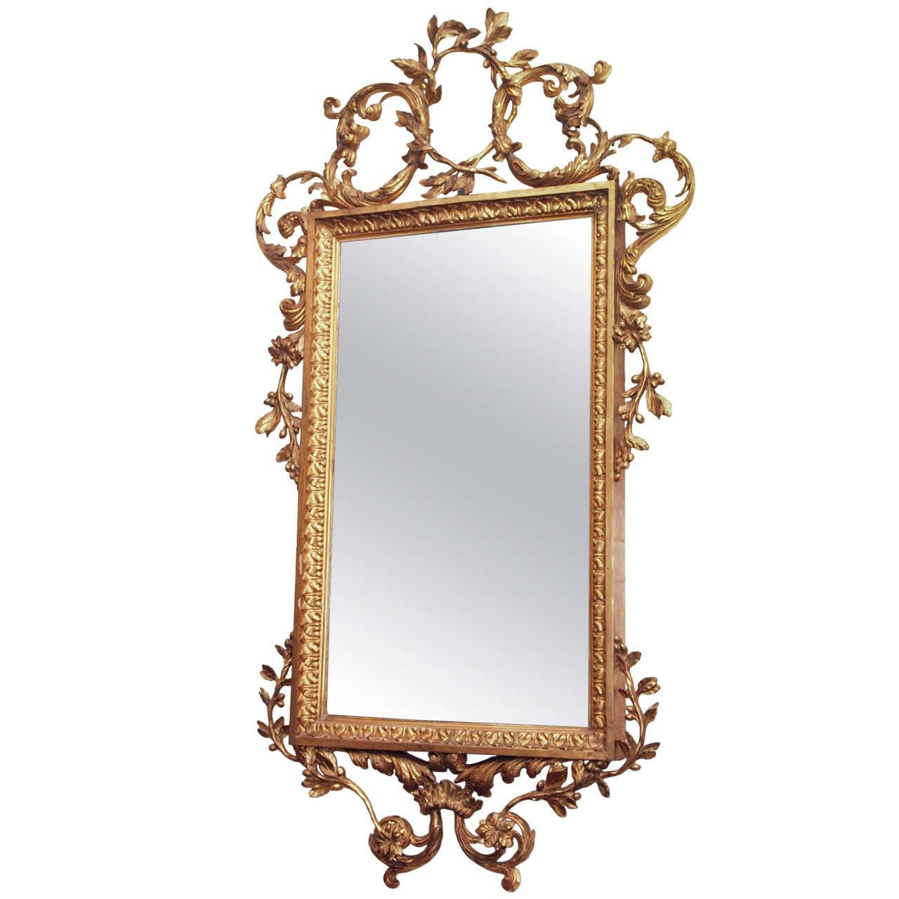 Italian Louis XV Giltwood Mirror For Sale