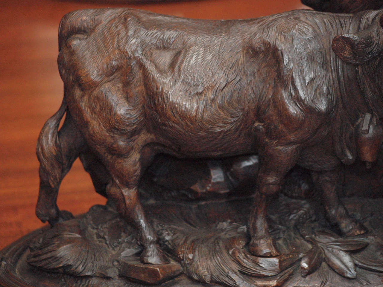 Exceptional Black Forest Bovine Group Carving 1
