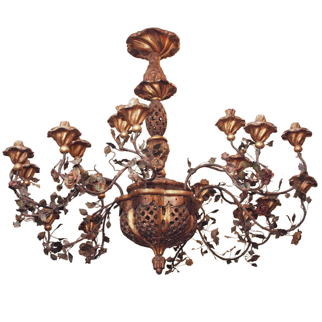 Italian "Flower Basket" Chandelier at 1stDibs