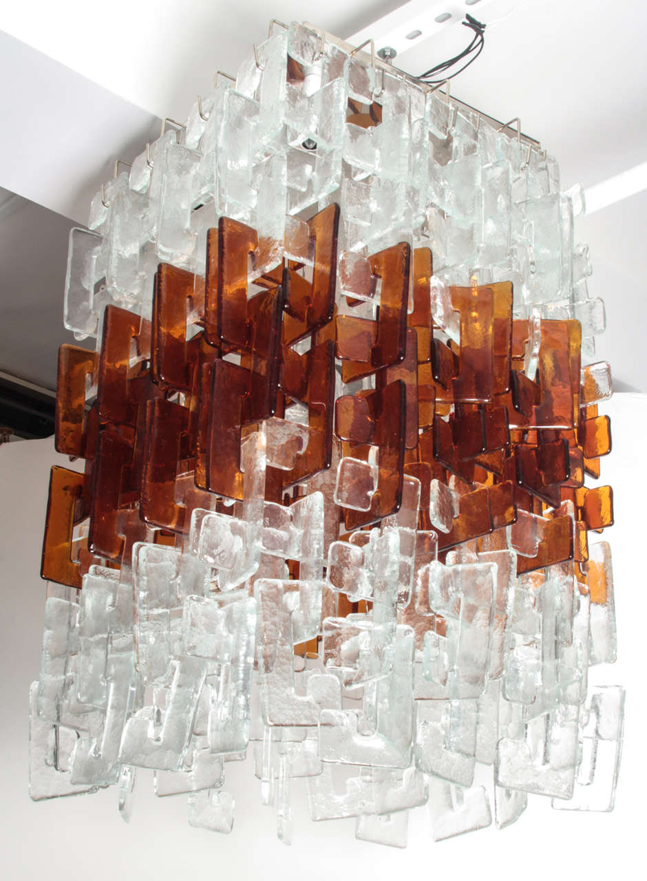 Square shape with glass pendants