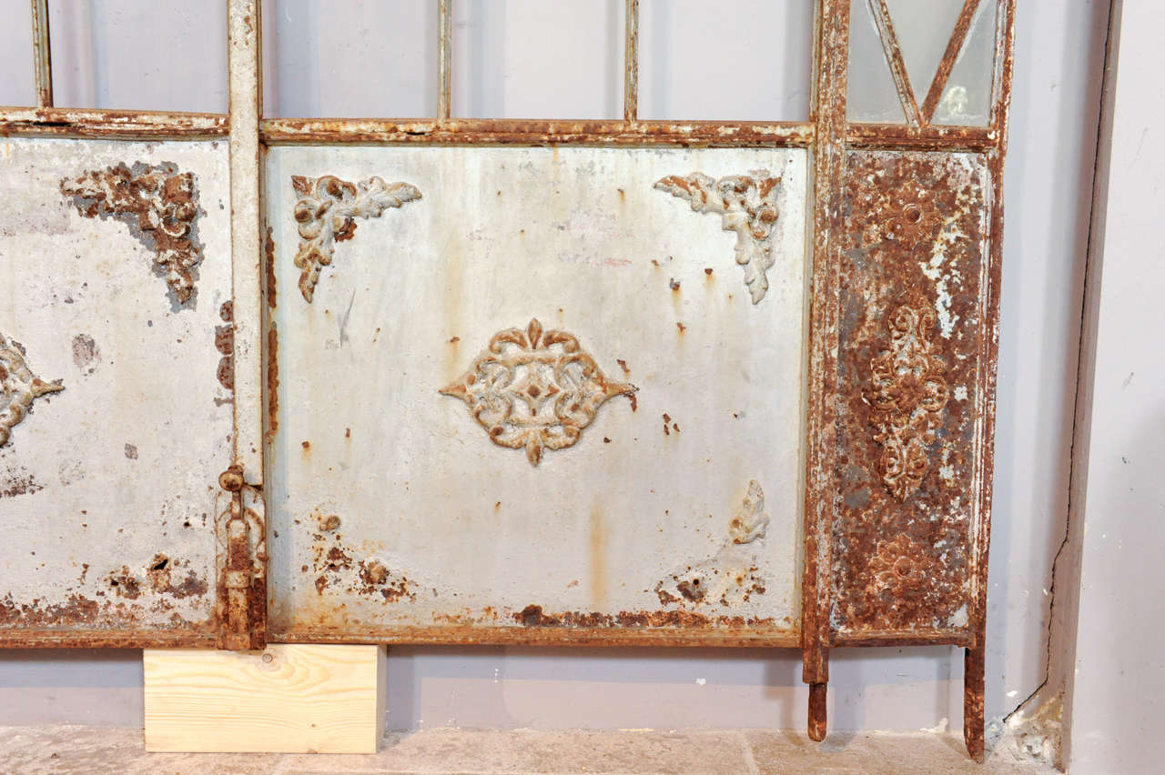 A Set of 19th. wrought iron greenhouse doors at 1stDibs