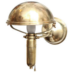 Antique Brass Ships Wall Fixture/Table Lamp Signed Weber, 1909