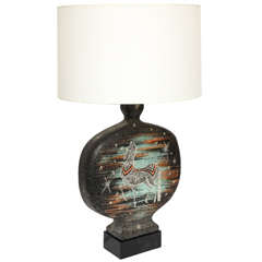 A Monumental 1950
s Italian Ceramic Table Lamp