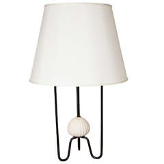 Vintage Table Lamp with Sea Urchin Motif