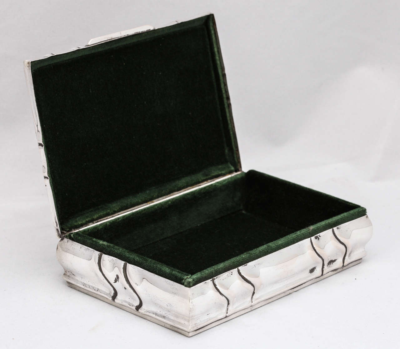 German Art Deco Continental Silver Table/Jewelry Box With Hinged Lid