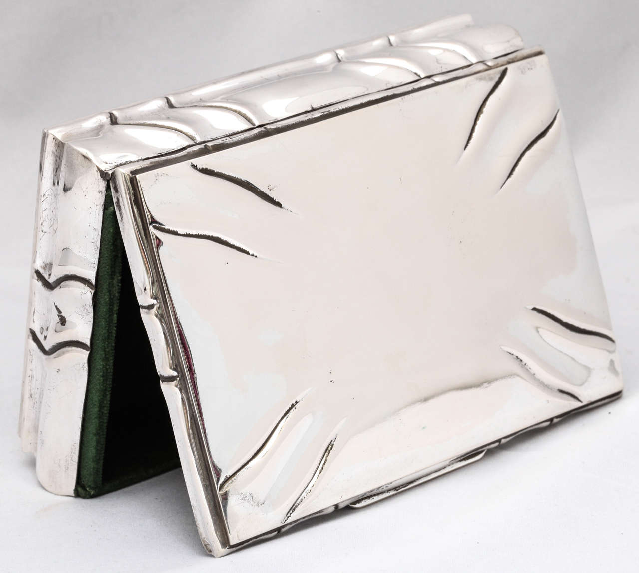 Art Deco Continental Silver Table/Jewelry Box With Hinged Lid 1