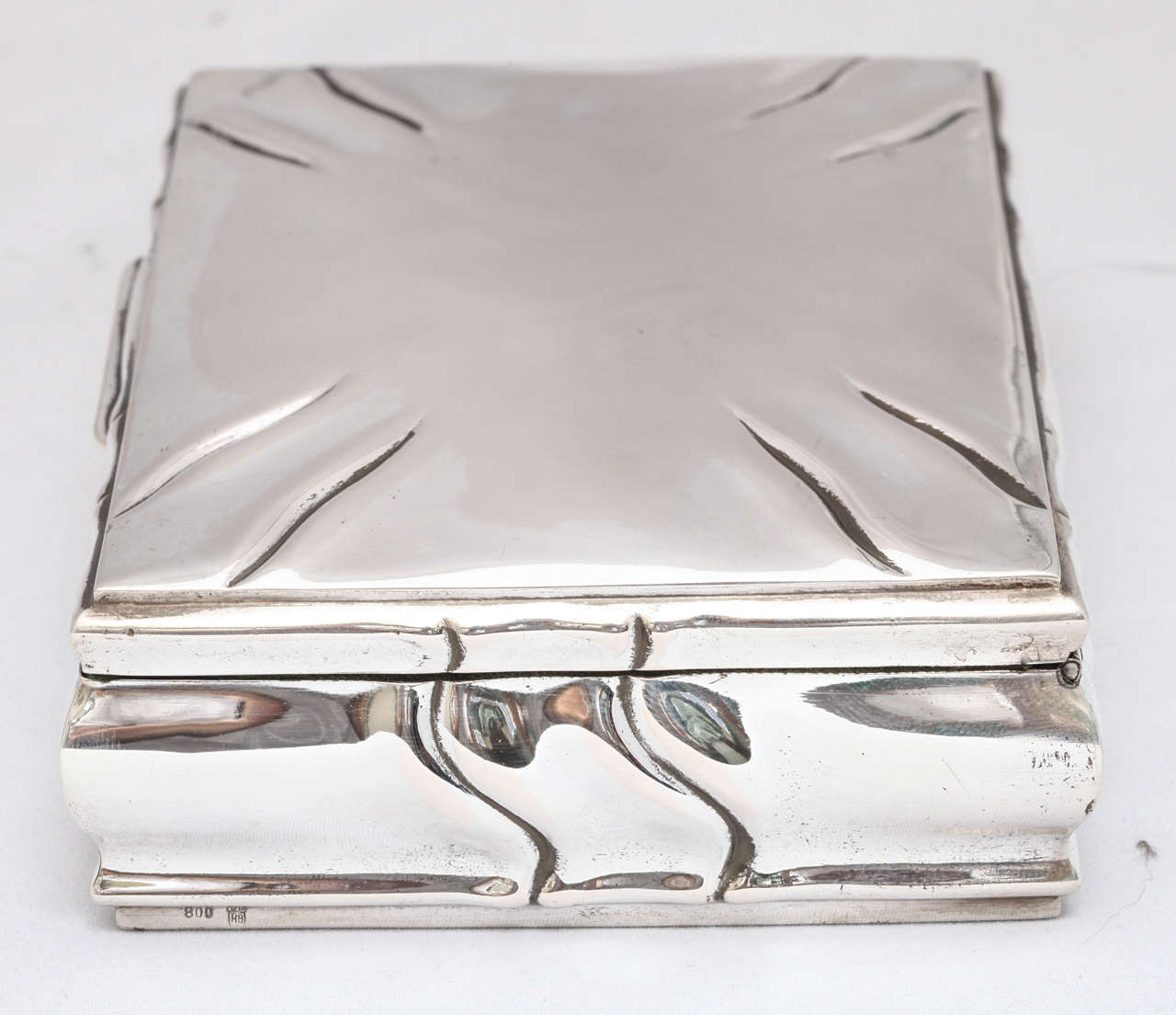 Art Deco Continental Silver Table/Jewelry Box With Hinged Lid 3