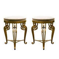 Pair of Gilt Metal Stools 3