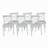 A set of 6 Swedish chairs in the "Bellman" model