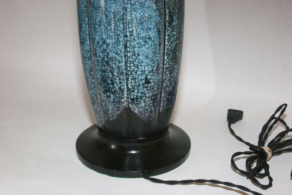 Pair of Sculptural Glazed Ceramic Table Lamps 3