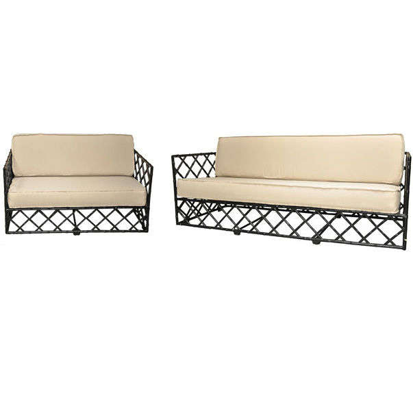 Brown Jordan loveseat and sofa at 1stDibs