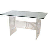 Lucite and Glass Desk