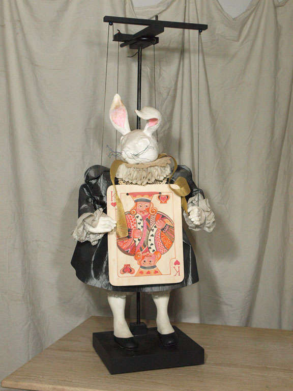 Extraordinary Alice in Wonderland's White Rabbit Marionette