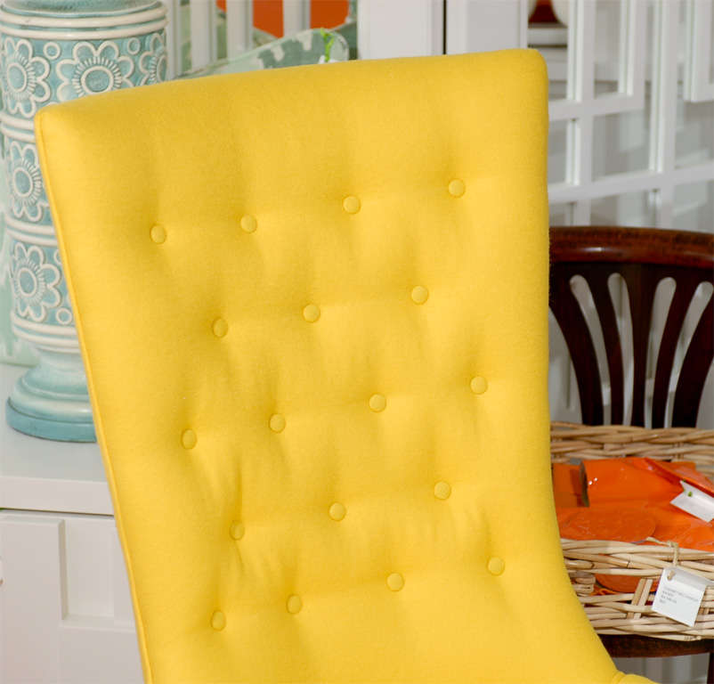 Wood Yellow Hostess Chair