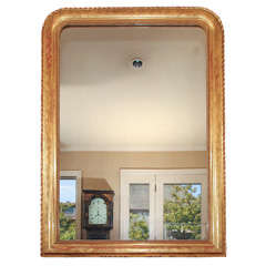 Large Louis Philippe gilt mirror.
