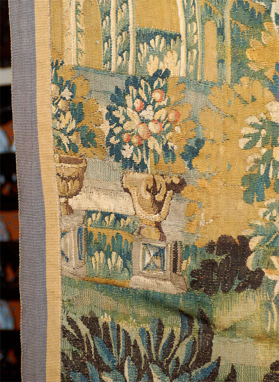 18th Century Aubusson Tapestry Fragment with Birds & Foliage 2