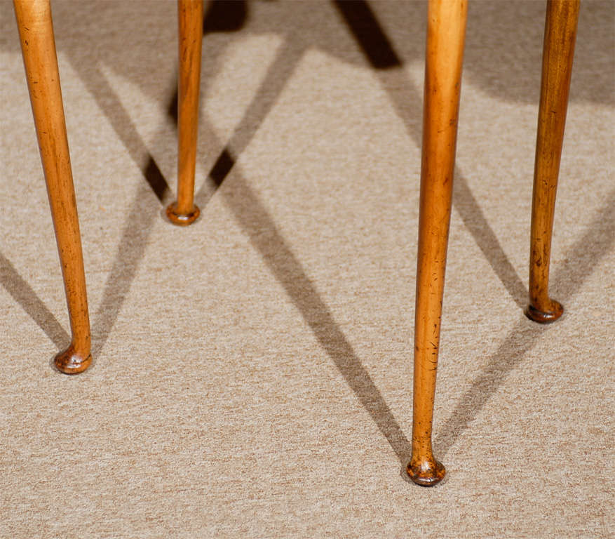 19th Century Small English Oyster Veneered Walnut Side Table