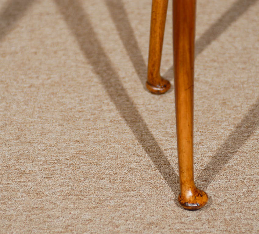 Small English Oyster Veneered Walnut Side Table 5