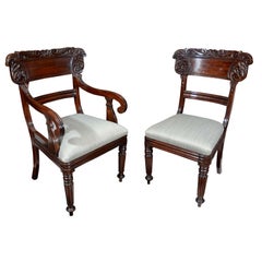 Set of Eight 19th Century Mahogany Dining Chairs