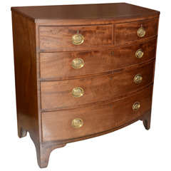 English Mahogany Bow Front Chest Of Drawers