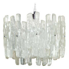 Two Tier Lucite Ice Chandelier