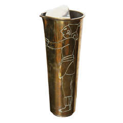 Engraved Bronze Cocktail Pitcher by Los Castillo