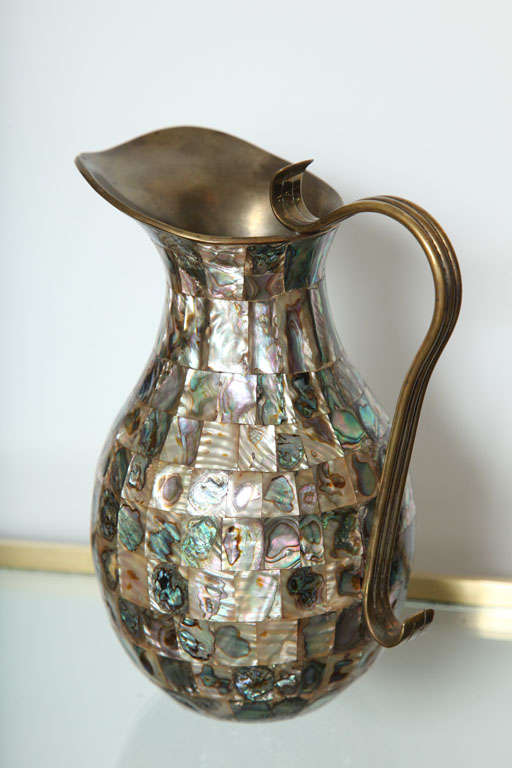 Abalone Inlaid Pitcher