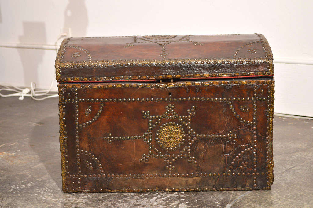 18th Century and Earlier An Eighteenth Century Leather Cassone