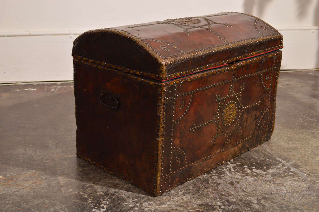 An Eighteenth Century Leather Cassone 1