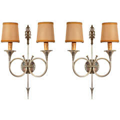 Pair of Silvered Wall Sconces