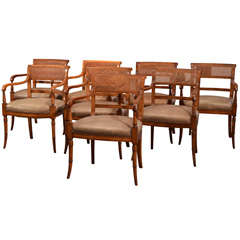 Set of Eight Neoclassical Armchairs