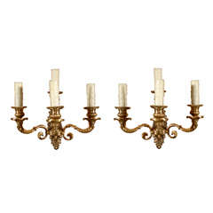Bronze Directoire Pair of Sconces