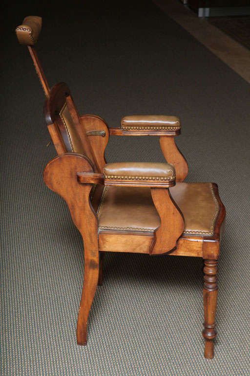 antique wooden barber chair