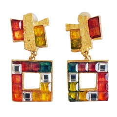 CHRISTIAN LACROIX GEOMETRIC EARRINGS CHRISTIAN LACROIX GEOMETRIC EARRINGS