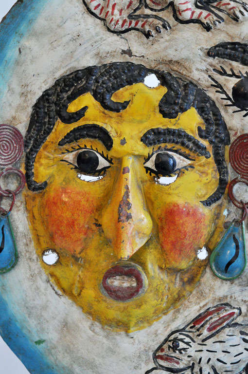 Mid-20th Century Vintage Mexican Folk Art Ceremonial Mask