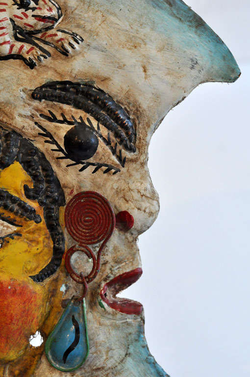 Vintage Mexican Folk Art Ceremonial Mask 1