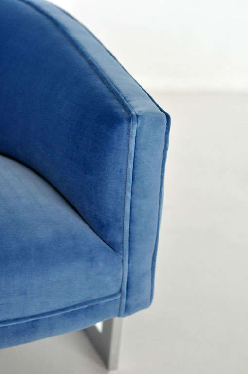 Milo Baughman chrome lounge chairs 2