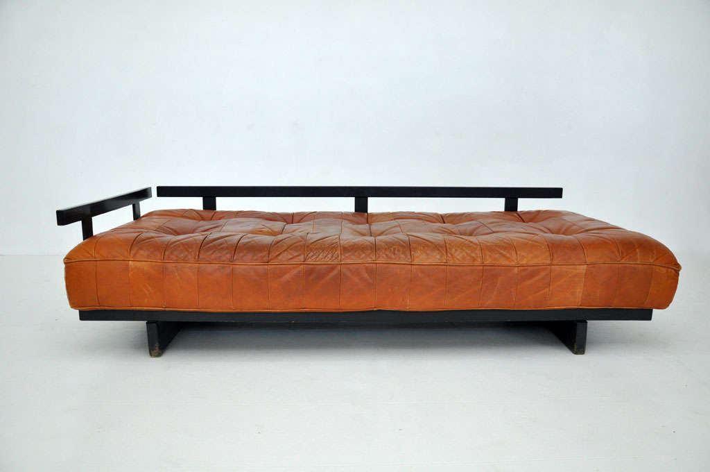 Swiss DeSede leather patchwork daybed