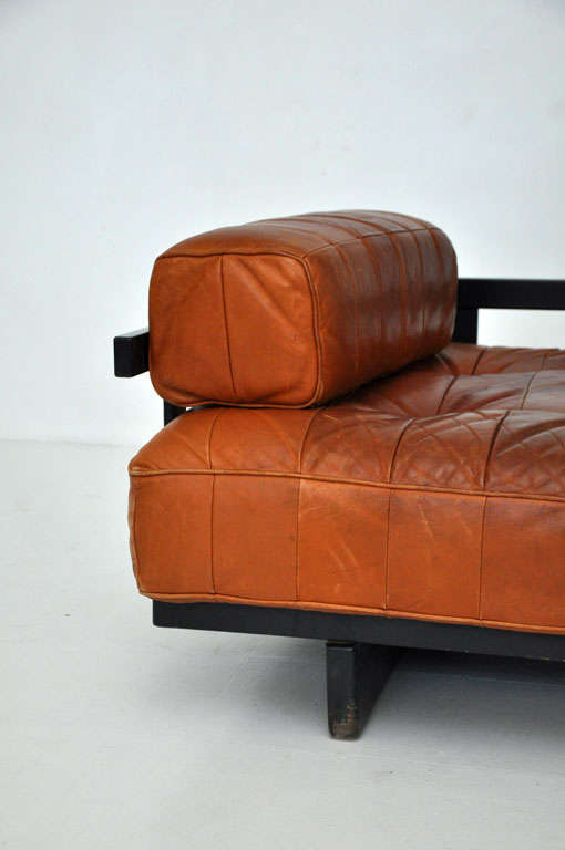 Mid-20th Century DeSede leather patchwork daybed
