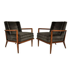 T.H. Robsjohn-Gibbings pair lounge chairs T.H. Robsjohn-Gibbings pair lounge chairs
