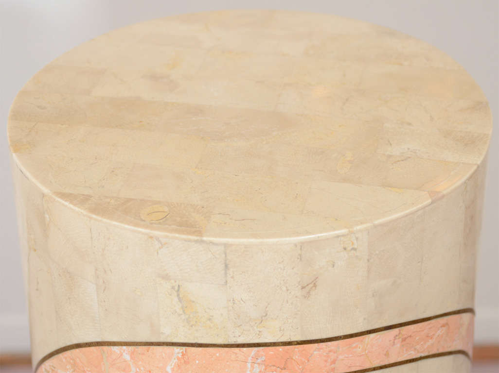 Pair of Mid-Century Travertine Pedestals by Maitland Smith For Sale 2