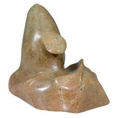 Mid Century Abstract "Breaching Whale" Sculpture in Stone