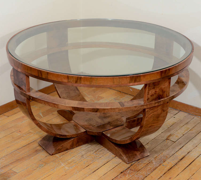 round art deco coffee table