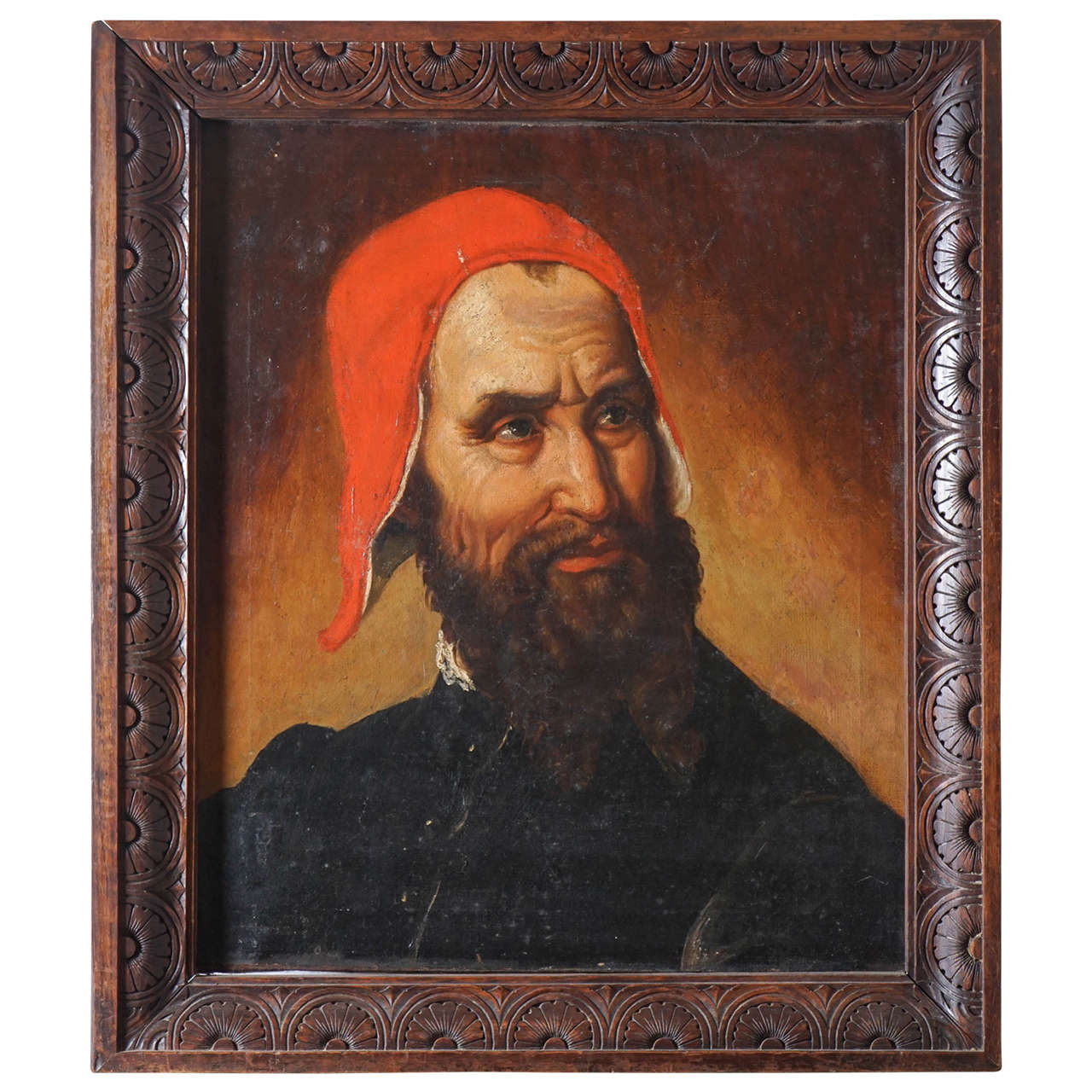 Oil Painting on Canvas of a Cardinal of the Roman Catholic Church