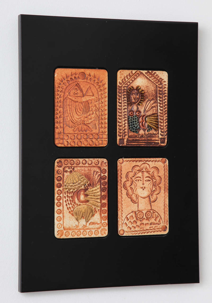 Framed Tiles by Roger Capron