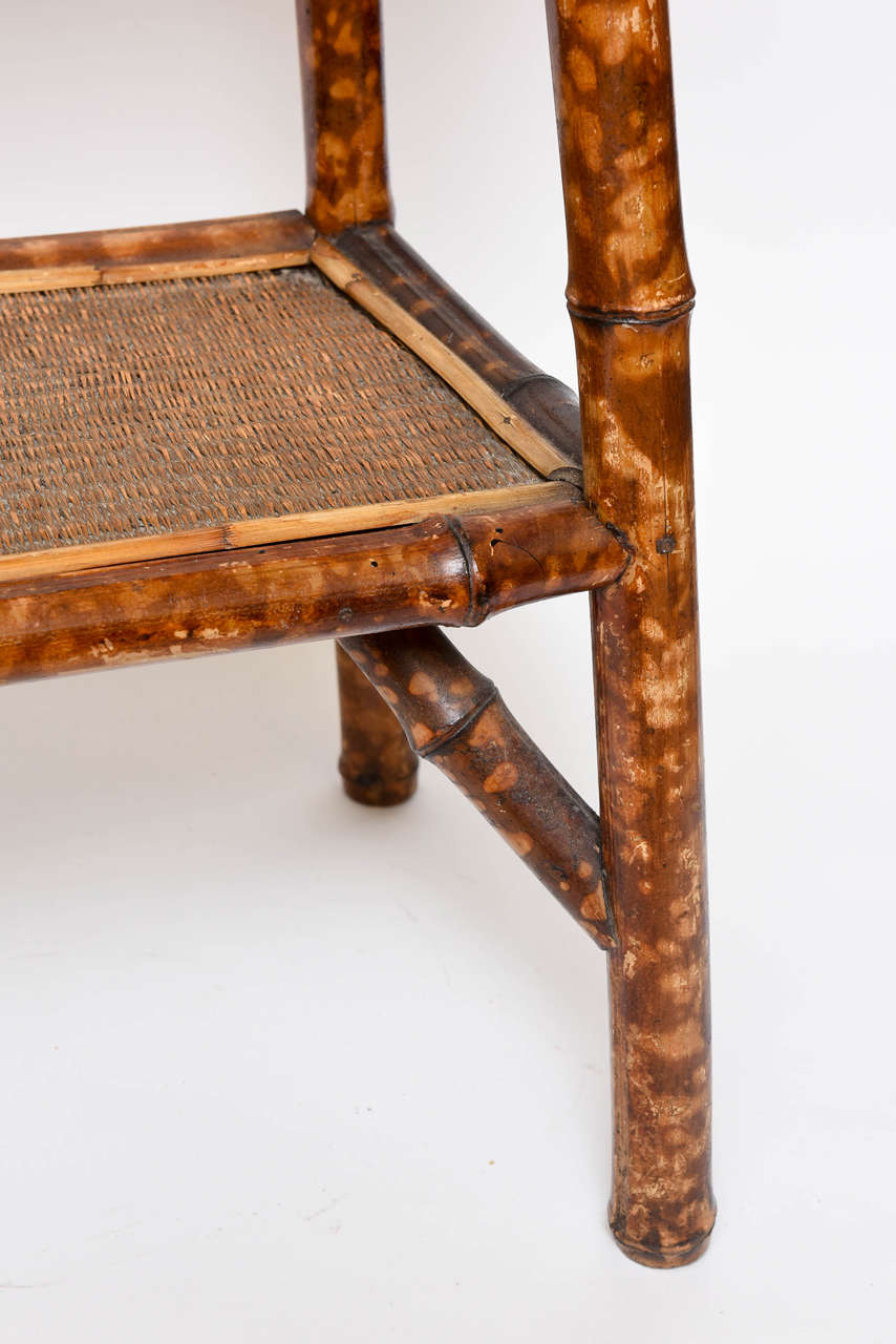 19th Century English Burnt Bamboo Table In Good Condition In West Palm Beach, FL